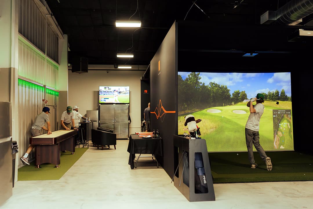 indoor Golf Simulator and Shuffleboard